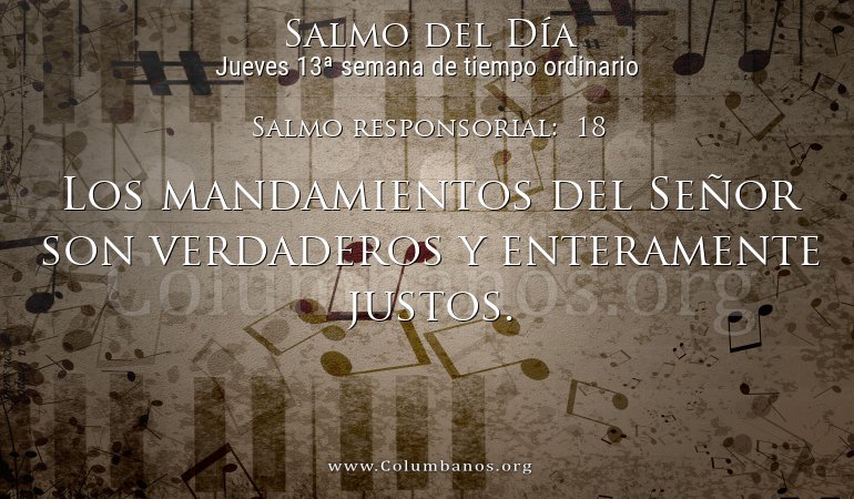 Salmo responsorial:  18