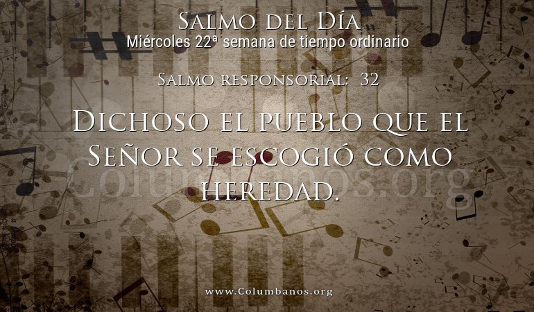 Salmo responsorial:  32