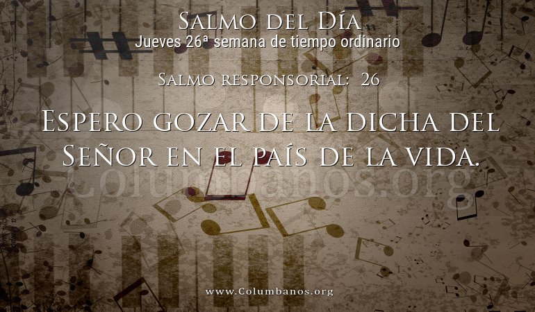 Salmo responsorial:  26