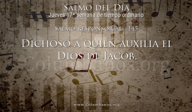 Salmo responsorial:  145