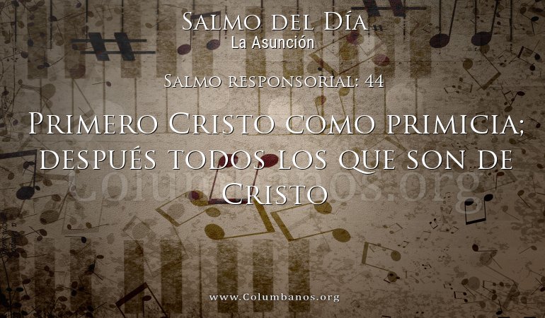 Salmo responsorial: 44 Salmo responsorial: 44