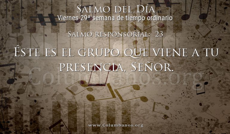 Salmo responsorial: 23 Salmo responsorial: 23