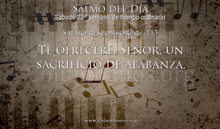Salmo responsorial:  115