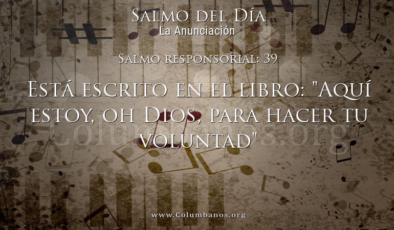 Salmo responsorial: 39