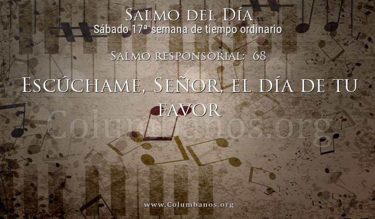 Salmo responsorial: 68 Salmo responsorial: 68
